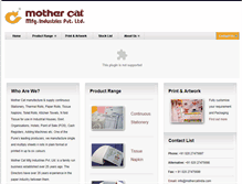 Tablet Screenshot of mothercatindia.com